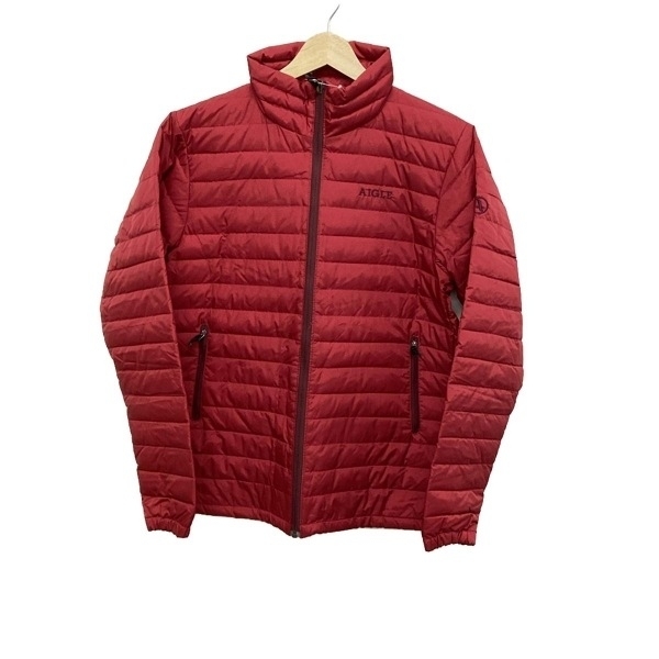  Aigle AIGLE down jacket size s S - red lady's long sleeve / Zip up / autumn / winter jacket 