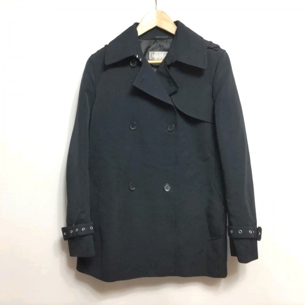 マックスマーラ Max Mara トレンチコート サイズ42 M - ダークネイビー レディース 長袖/ショート丈/春/秋 コート