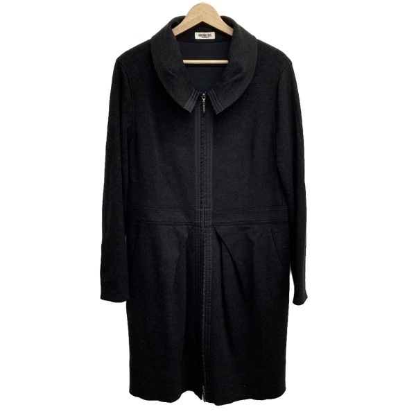 ヒロコビス HIROKO BIS サイズ13AB L - ダークグレー レディース 長袖/一部ニット/ジップアップ/秋/冬 美品 コート