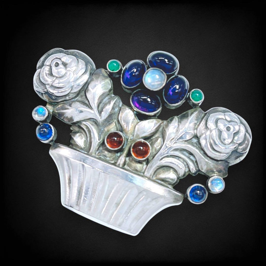 Georg Jensen ジョージジェンセン 花かご 花束 バスケット #67 Georg Jensen ジョージジェンセン 花かご 花束 バスケット #67
