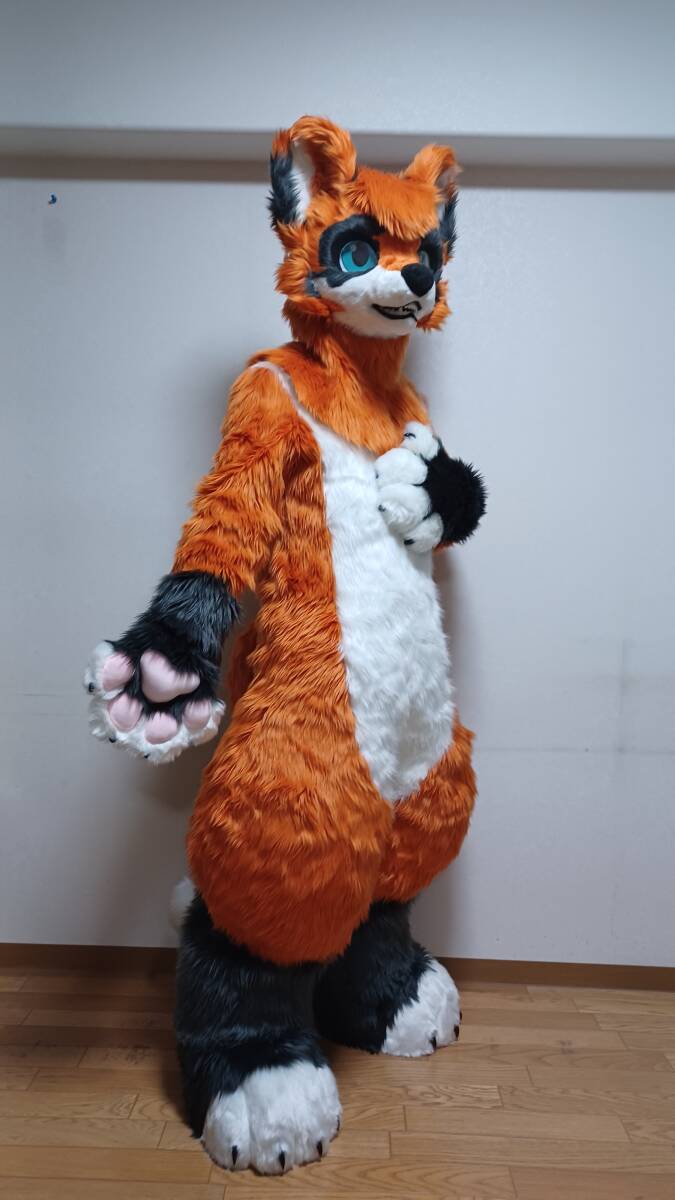 着ぐるみ 毛布 オレンジ ファースーツ ケモノ fursuit 着ぐるみ 毛布 オレンジ ファースーツ ケモノ fursuit