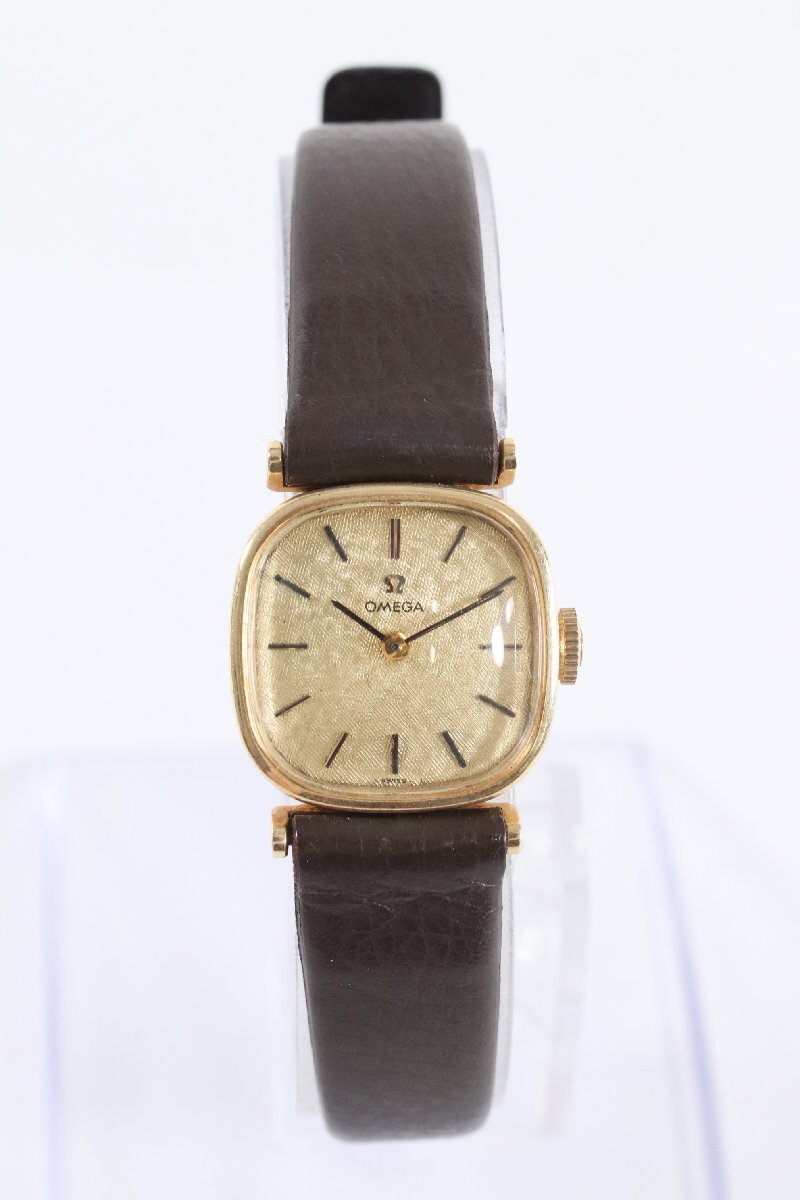 ★OMEGA オメガ Ref.327113 Cal.625 14K.GOLD刻印 総重量約12.7g 手巻き レディース 腕時計 4736-TE