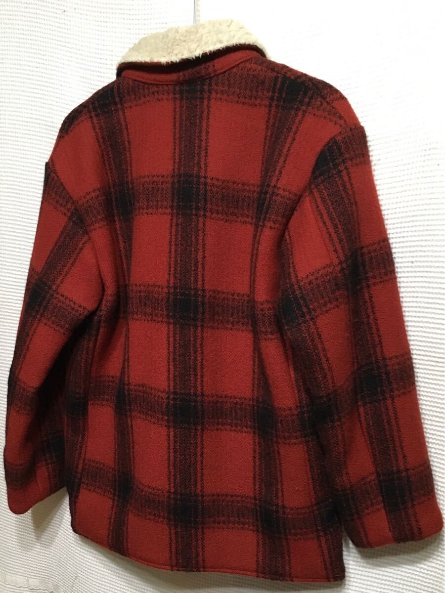 45rpm中綿入りキルティング　チェック柄ハーフコート_画像5