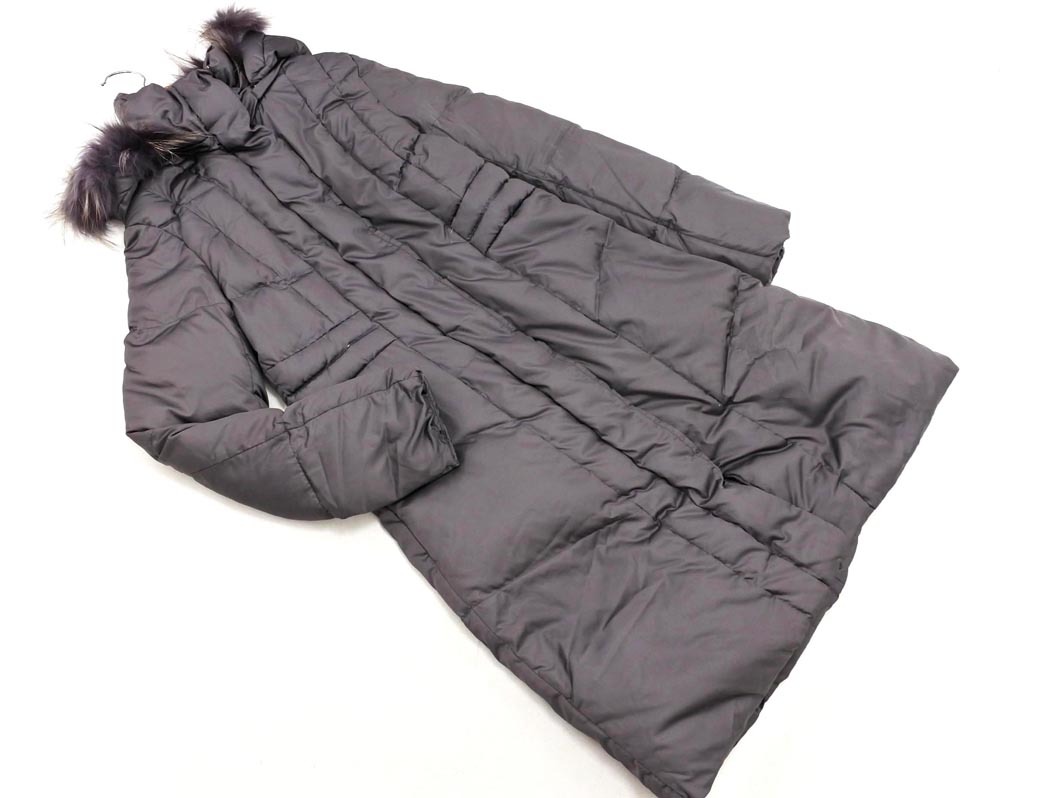 Le souk ルスーク チャイニーズラクーン 2WAY ダウン コート size36/グレー ◆■ ☆ eka1 レディース