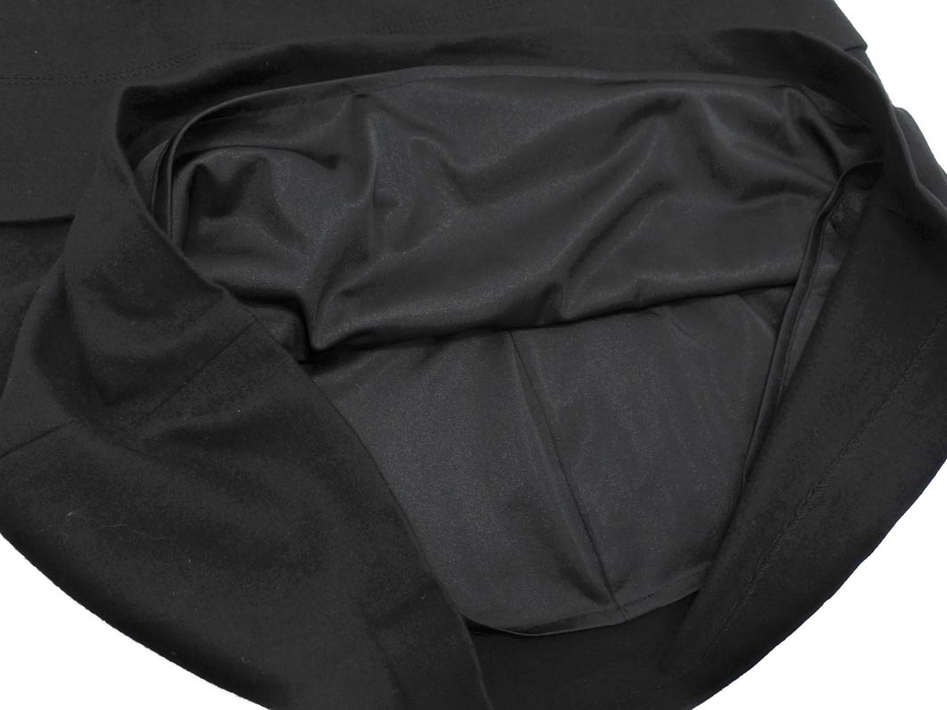 UNTITLED アンタイトル ウール100% バックジップ Iライン ワンピース size1/黒 ◇■ ☆ eka1 レディース