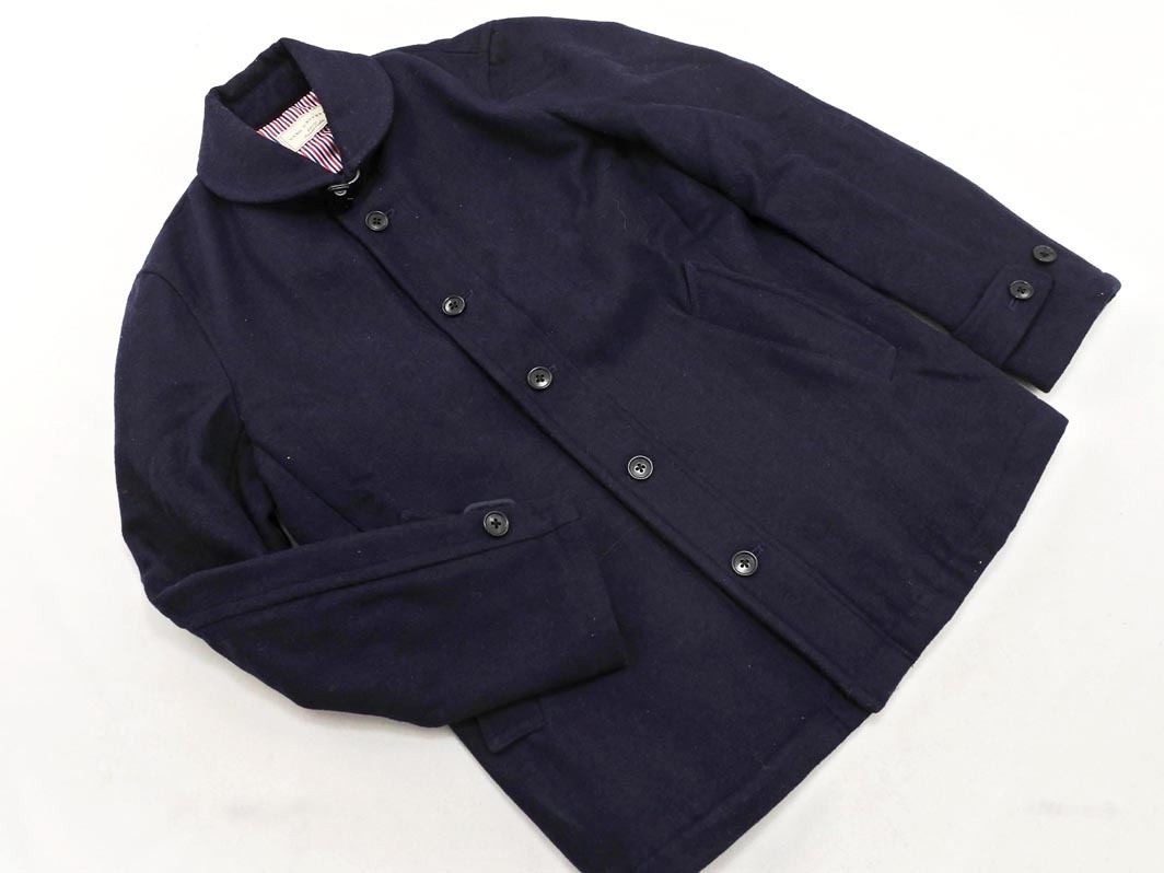 nano universe ナノユニバース ウール混 ジャケット sizeM/紺 ◆■ ☆ eka5 メンズ