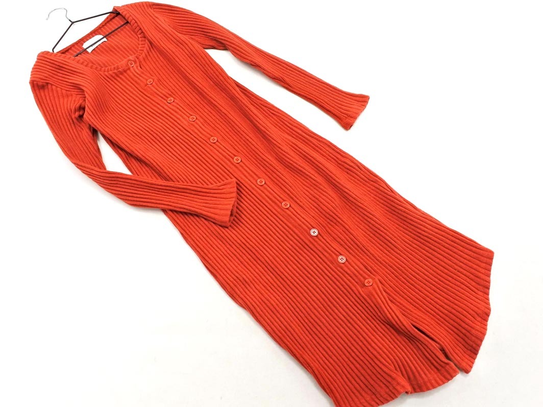 EGOIST エゴイスト カーディガン風(fēng) Iライン ワンピース テラコッタ ◇■ ☆ eka5 レディース