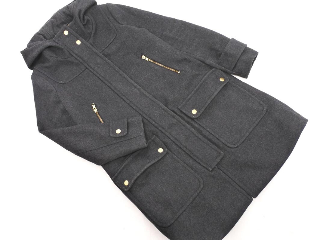 J.CREW ジェイクルー ウール混 フーディ コート sizeOP/グレー ◆■ ☆ eka5 レディース