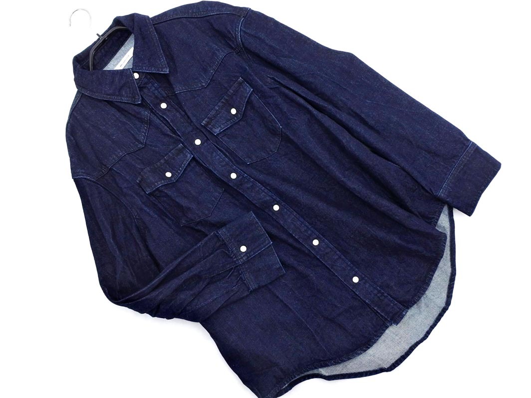 MOUSSY マウジー デニム シャツ ジャケット size2/紺 ◇■ ☆ eka6 メンズ