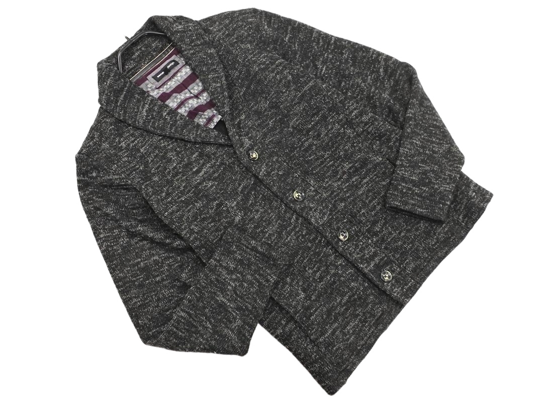 semantic design セマンティック デザイン 裏起毛 ショールカラー カーディガン sizeM/黒 ◇■ ☆ ekb2 メンズ