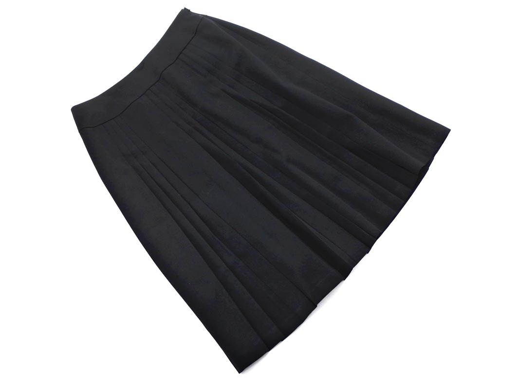 COMME CA DU MODE コム サ デ モード ウール100% 臺形 プリーツ スカート size9/黒 ◇■ ☆ ekb2 レディース