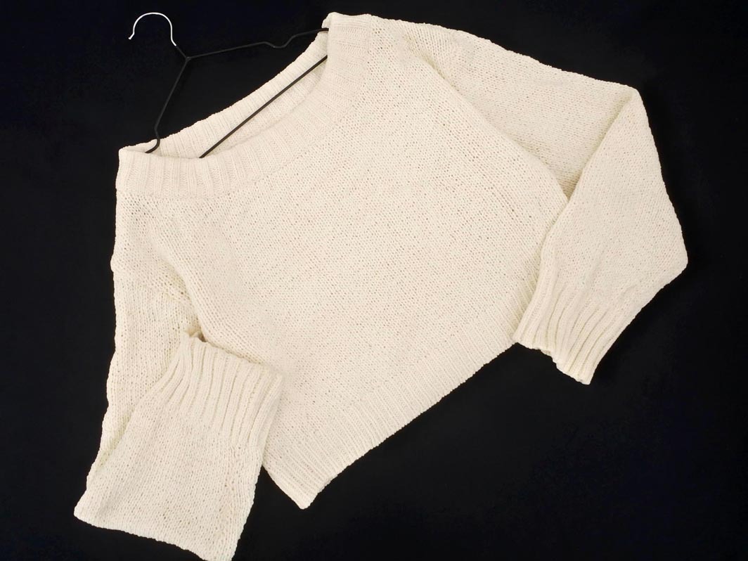EMODA エモダ ボートネック ショート丈 ニット セーター オフホワイト ◇■ ☆ ekb5 レディース