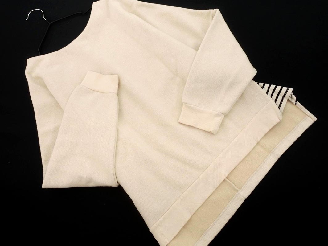 BARNYARDSTORM バンヤードストーム サイドジップ ボーダー プルオーバー カットソー size1/ベージュ ◇■ ☆ ekb5 レディース