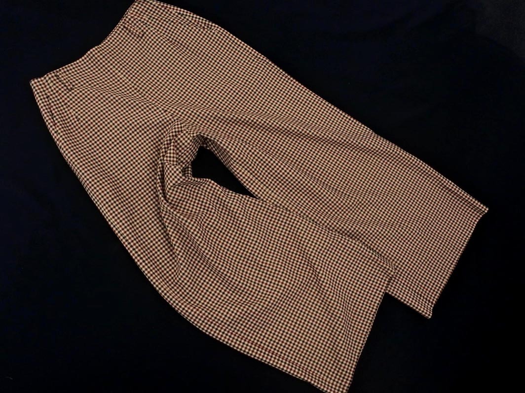 SHIPS シップス チェック ワイド パンツ size38/ベージュ ◇■ ☆ ekb5 レディース