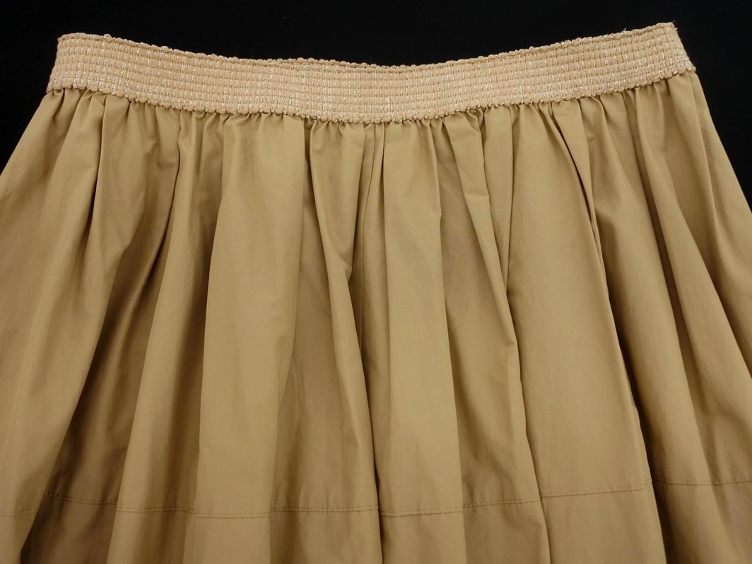 NATURAL BEAUTY ナチュラルビューティー 大きいサイズ フレア スカート size15/ベージュ ■■ ☆ ekb4 レディース