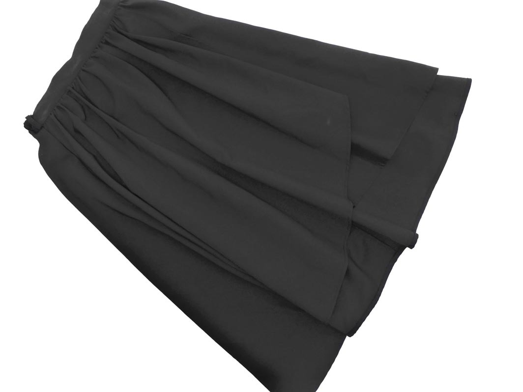 CECIL McBEE セシルマクビー ラップ調(diào) フレア スカート sizeM/黒 ■■ ☆ ekb5 レディース