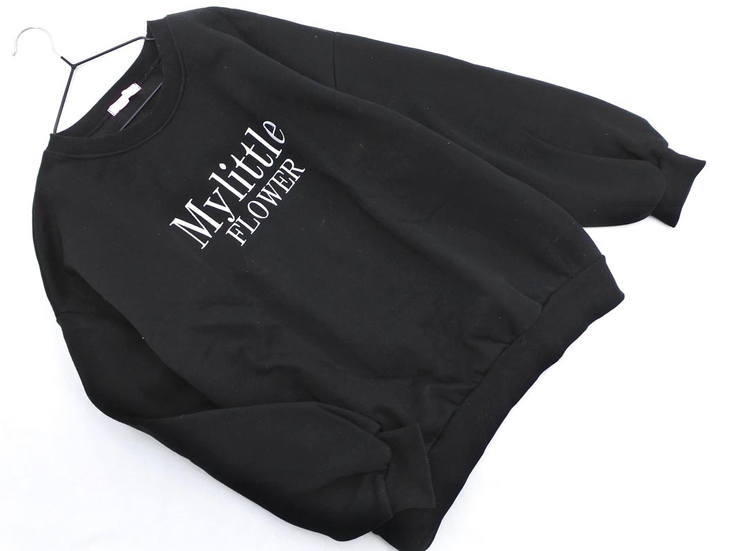 WC ダブルシー 里起毛 トレーナー スウェット sizeF/黒 ◇■ ☆ ekb9 レディース