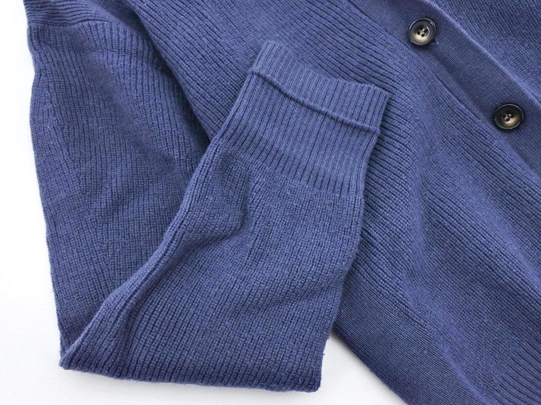 INDIVI Indivi wool 100% cardigan size38/ navy blue *# * ekc0 lady's 