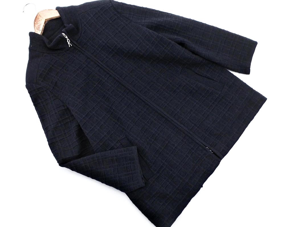 Roberta di Camerino ロベルタ ディ カメリーノ ウール100% ジップアップ ニット ジャケット size42/グレー ◇■ ☆ ekc0 レディース