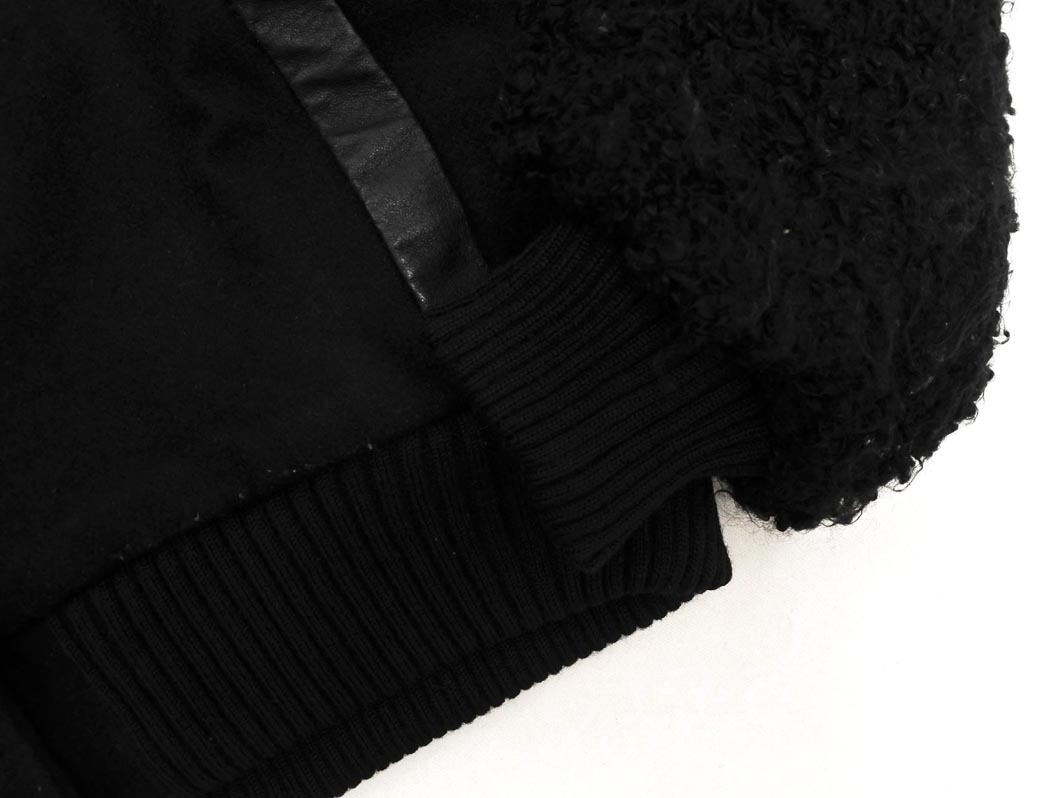 HARE ハレ モヘア混 スリーブ 切替 ブルゾン ジャケット sizeS/黒 ◇■ ☆ ekc0 レディース