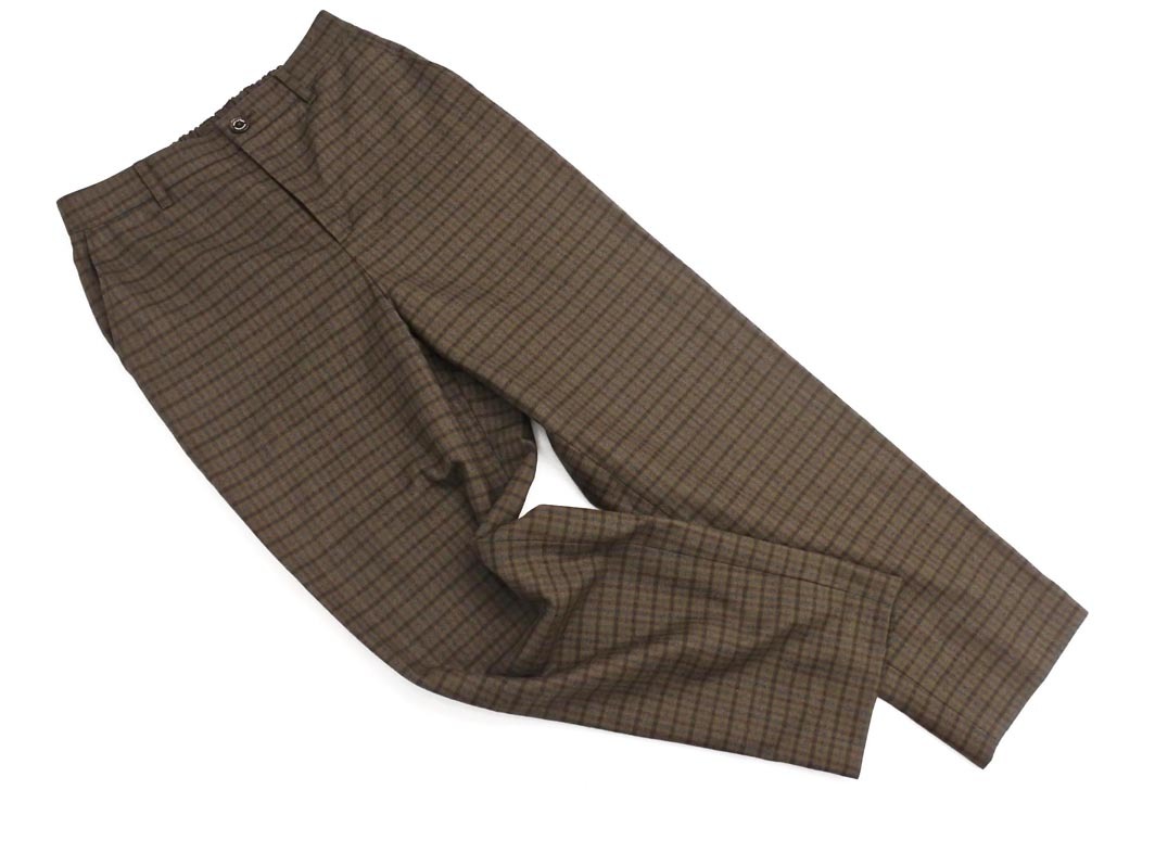 MACKINTOSH PHILOSOPHY マッキントッシュフィロソフィー ウール混 チェック テーパード パンツ size38/カーキ ◇■ ☆ ekc1 レディース