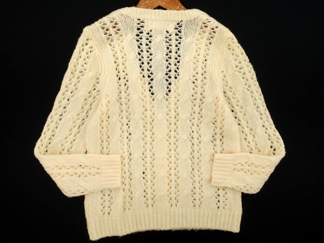 Abercrombie & Fitch アバクロンビー＆フィッチ Vネック 透かし編み ニット カーディガン sizeXS/オフホワイト ◇■ ☆ ekc5 レディース