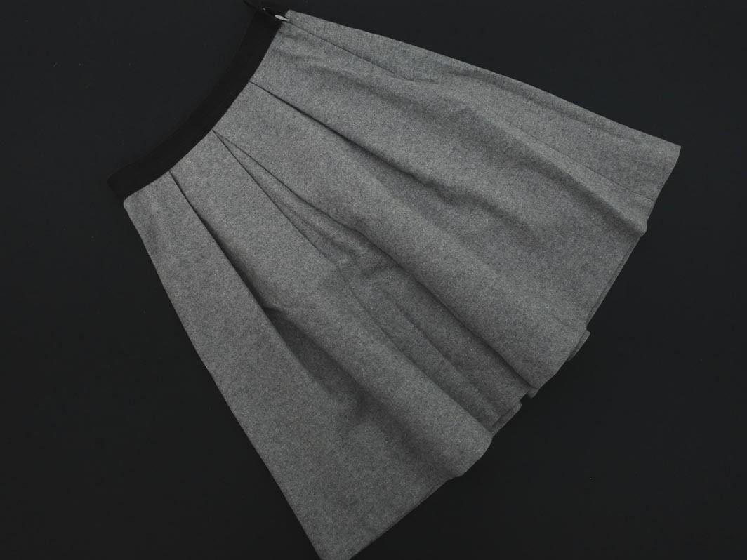 ANAYI アナイ ウール混 タック Aライン 台形 スカート size36/グレー ◇■ ☆ ekc6 レディース