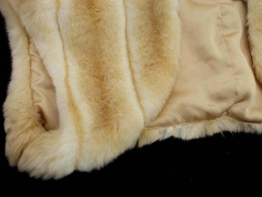 NATURAL BEAUTY BASIC ナチュラルビューティーベーシック フェイクファー ボレロ カーディガン sizeM/ベージュ ◇■ ☆ ekc6 レディース