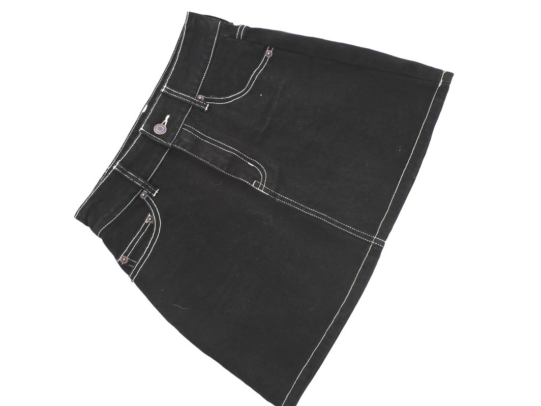 GRL グレイル ミニ デニムスカート sizeS/黒 ■■ ☆ ekc6 レディース