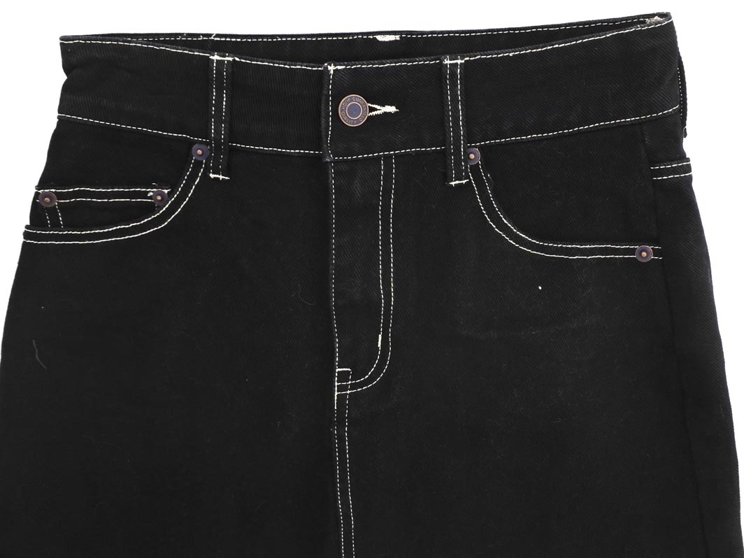 GRL グレイル ミニ デニムスカート sizeS/黒 ■■ ☆ ekc6 レディース