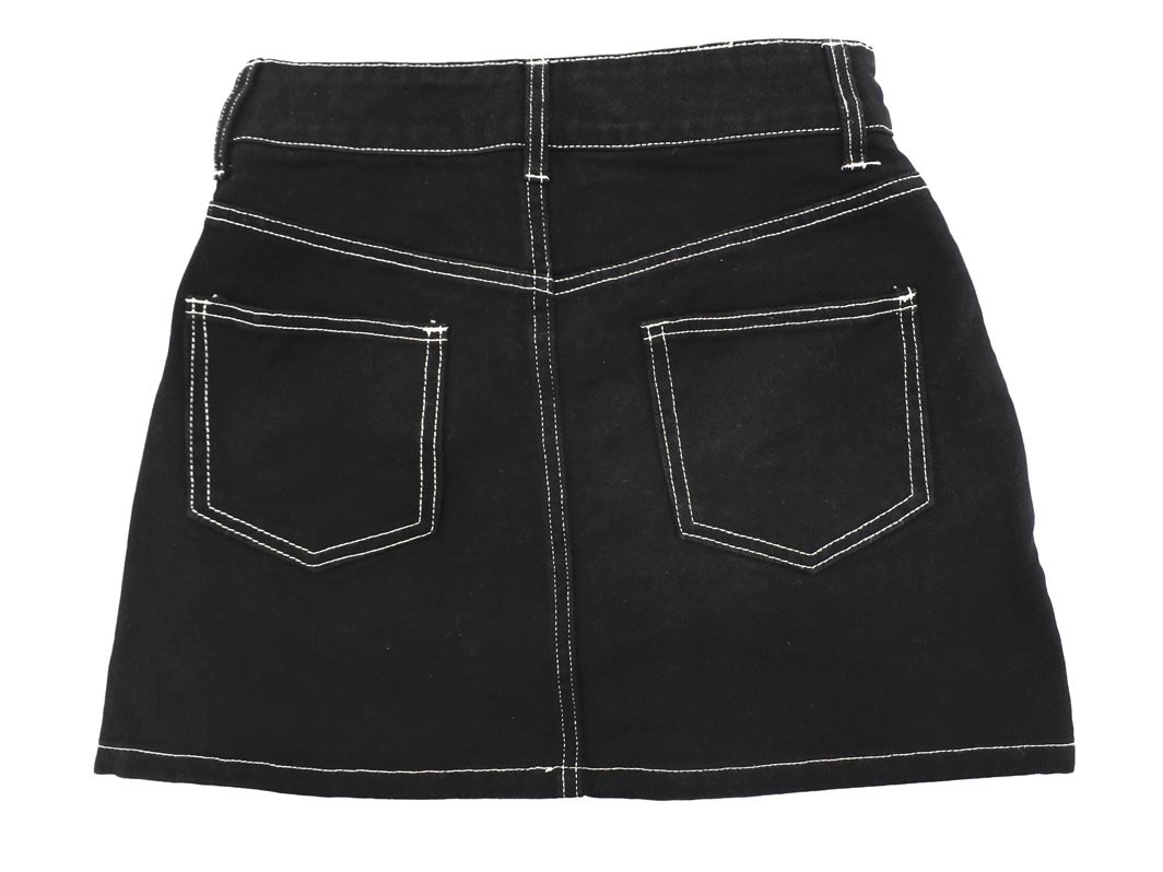 GRL グレイル ミニ デニムスカート sizeS/黒 ■■ ☆ ekc6 レディース