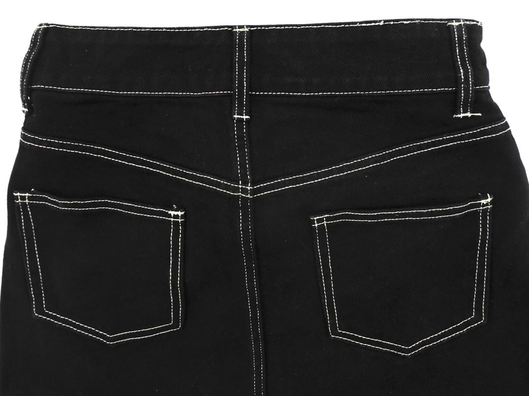 GRL グレイル ミニ デニムスカート sizeS/黒 ■■ ☆ ekc6 レディース