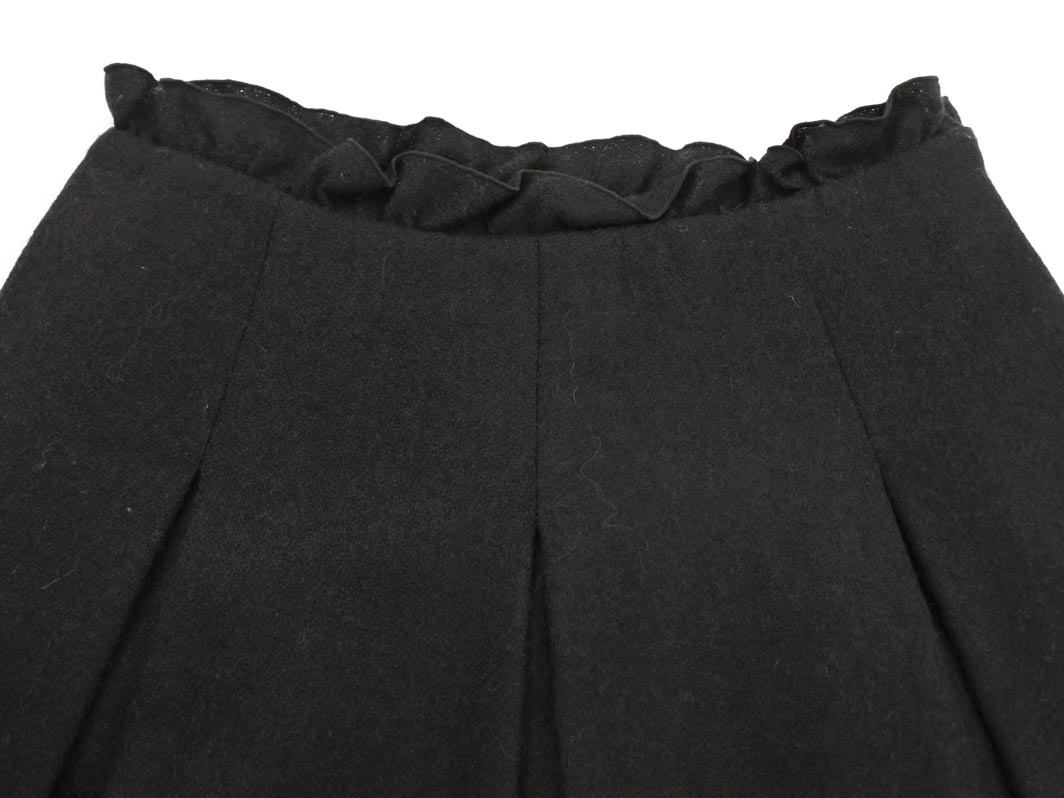 Apuweiser-riche アプワイザーリッシェ ウール100% タック フレア スカート size1/茶 ◇■ ☆ ekc7 レディース