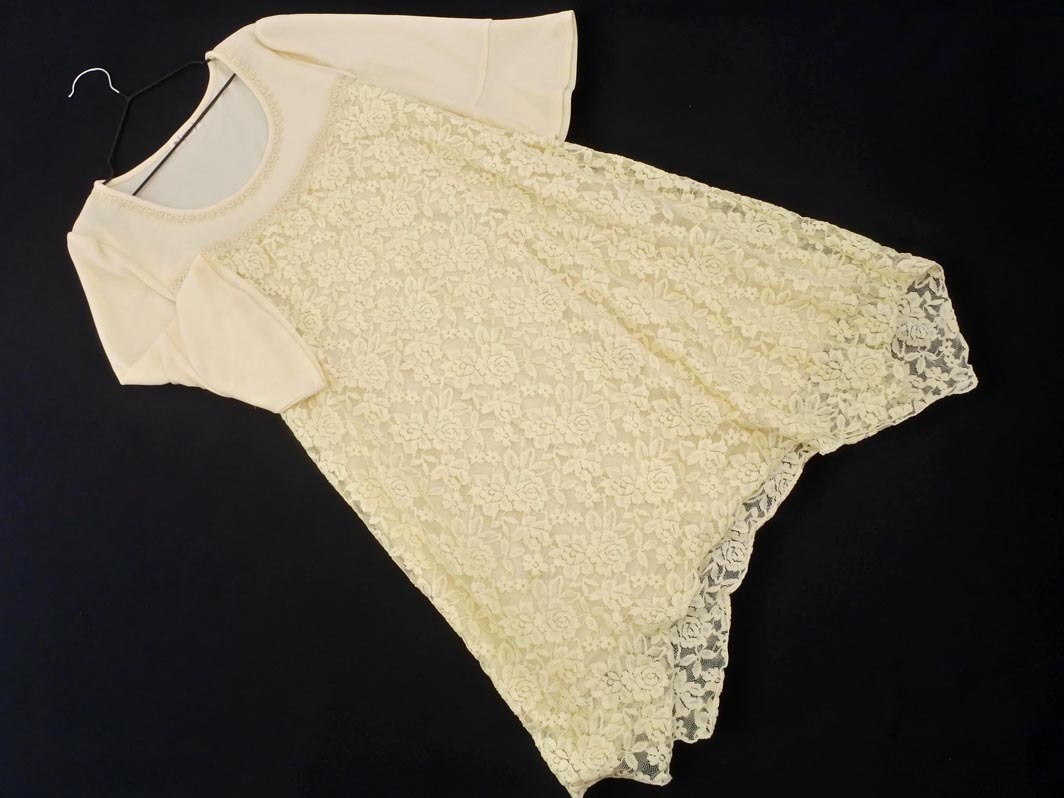 axes femme アクシーズファム レース ワンピース sizeM/クリーム ■◇ ☆ ekc8 レディース