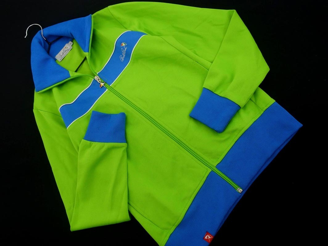 arnold palmer アーノルドパーマー 切替 トラック ジャケット size12/黃緑x青 ◇■ ☆ ekc9 レディース