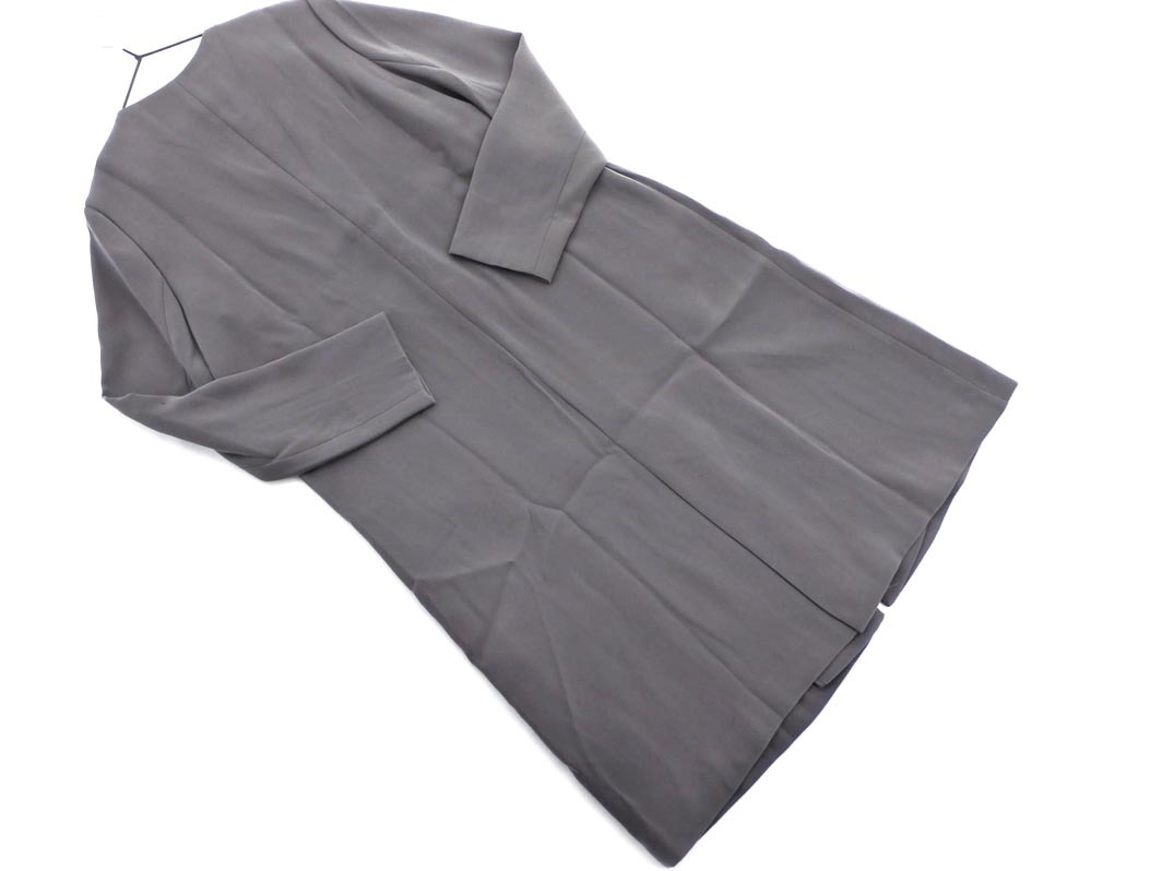 NATURAL BEAUTY BASIC ナチュラルビューティーベーシック ノーカラー コート sizeS/グレー ◇■ ☆ ekc8 レディース