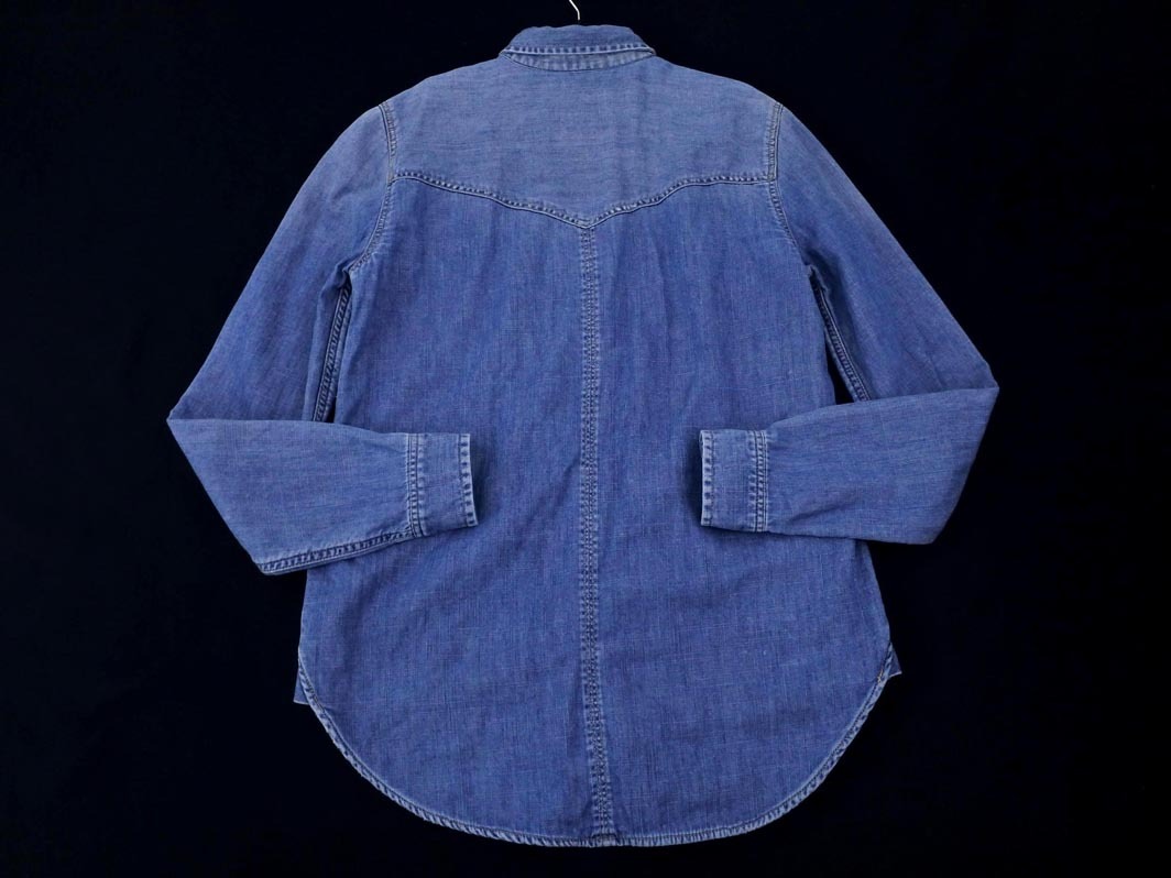AMERICAN EAGLE アメリカンイーグル USED加工 デニム シャツ sizeXXS/青 ■◇ ☆ ekc9 レディース