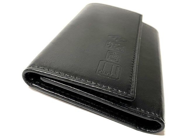 dunhill Dunhill 6 полосный чехол для ключей чёрный кожа Италия производства хороший товар 