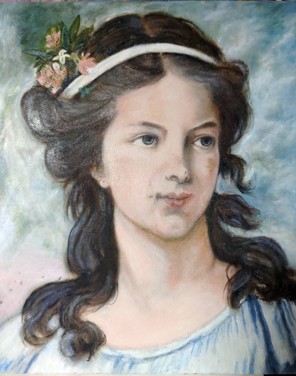 宮廷画家 ヴィジェルブランの少女画、油彩画模写です。F10サイズ 宮廷画家 ヴィジェルブランの少女画、油彩画模写です。F10サイズ