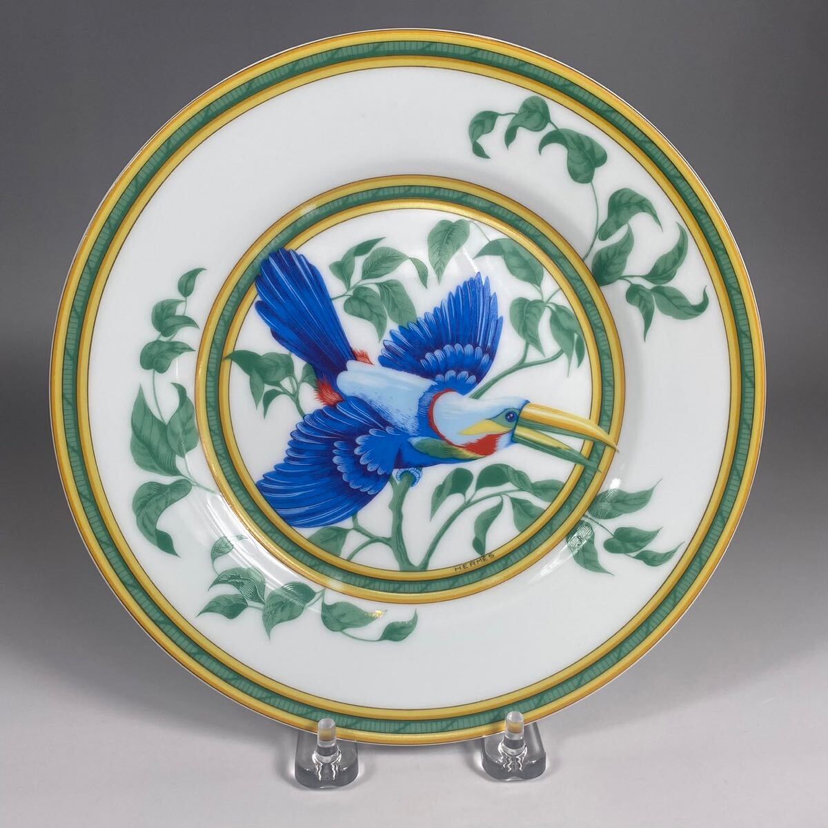 HERMES エルメス トゥカン 21cm プレート 中皿 ハイブランド 食器 野鳥 オオハシ