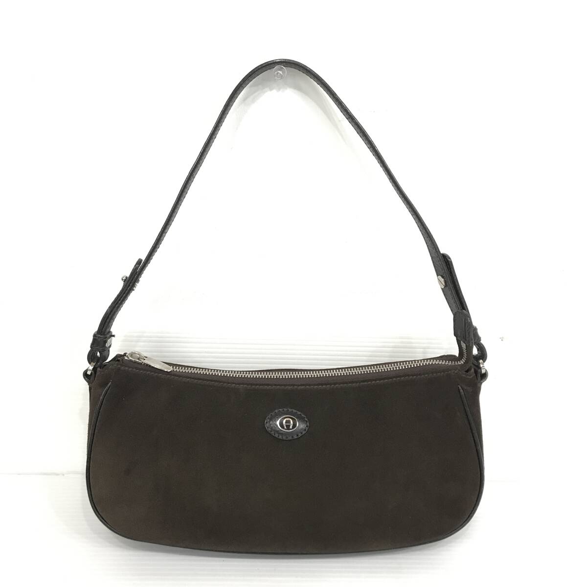 24K575 2 AIGNER アイグナー ハンドバッグ ダークブラウン系 鞄 バッグ レディース 中古