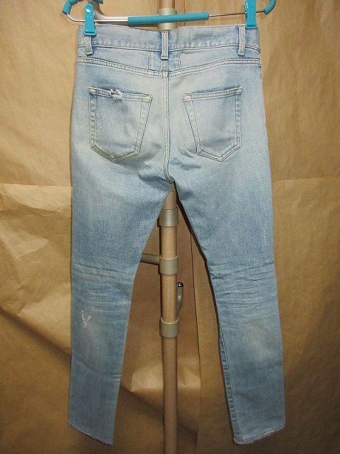 サンローランパリ SAINT LAURENT　ラストエデ?！?6AW デストロイ クラッシュ 加工　デニム 26 國內(nèi)正規(guī)品