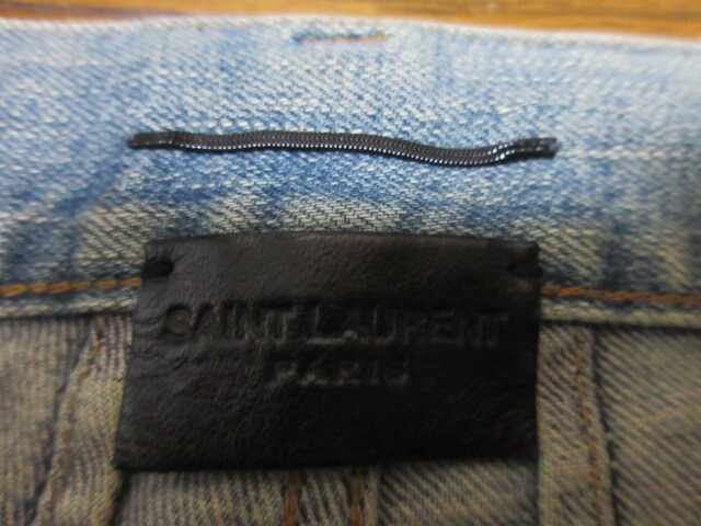 サンローランパリ SAINT LAURENT　ラストエデ?！?6AW デストロイ クラッシュ 加工　デニム 26 國內(nèi)正規(guī)品