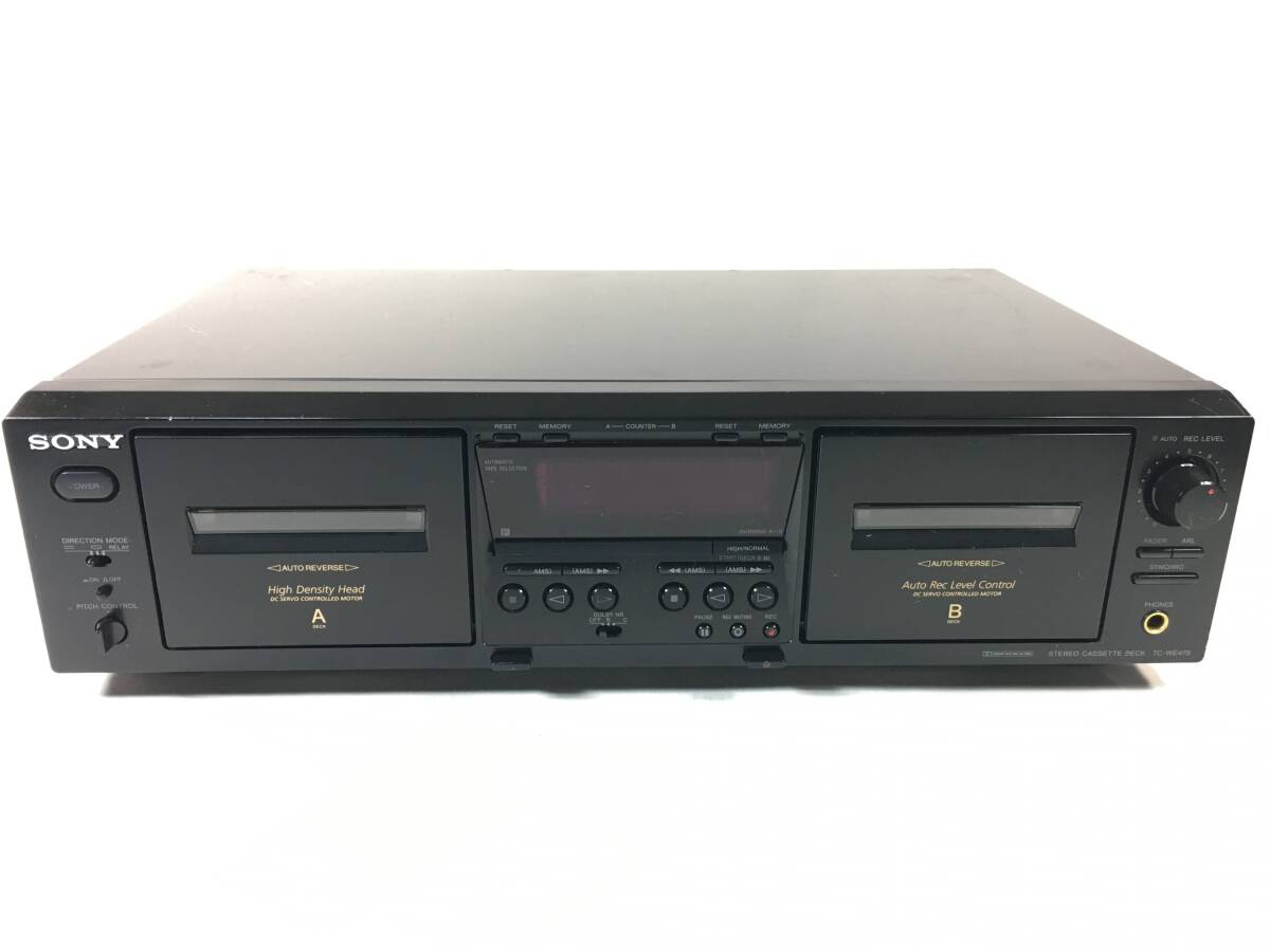 SONY TC-WE475 Wカセットデッキ ベルト新品交換済 SONY TC-WE475 Wカセットデッキ ベルト新品交換済