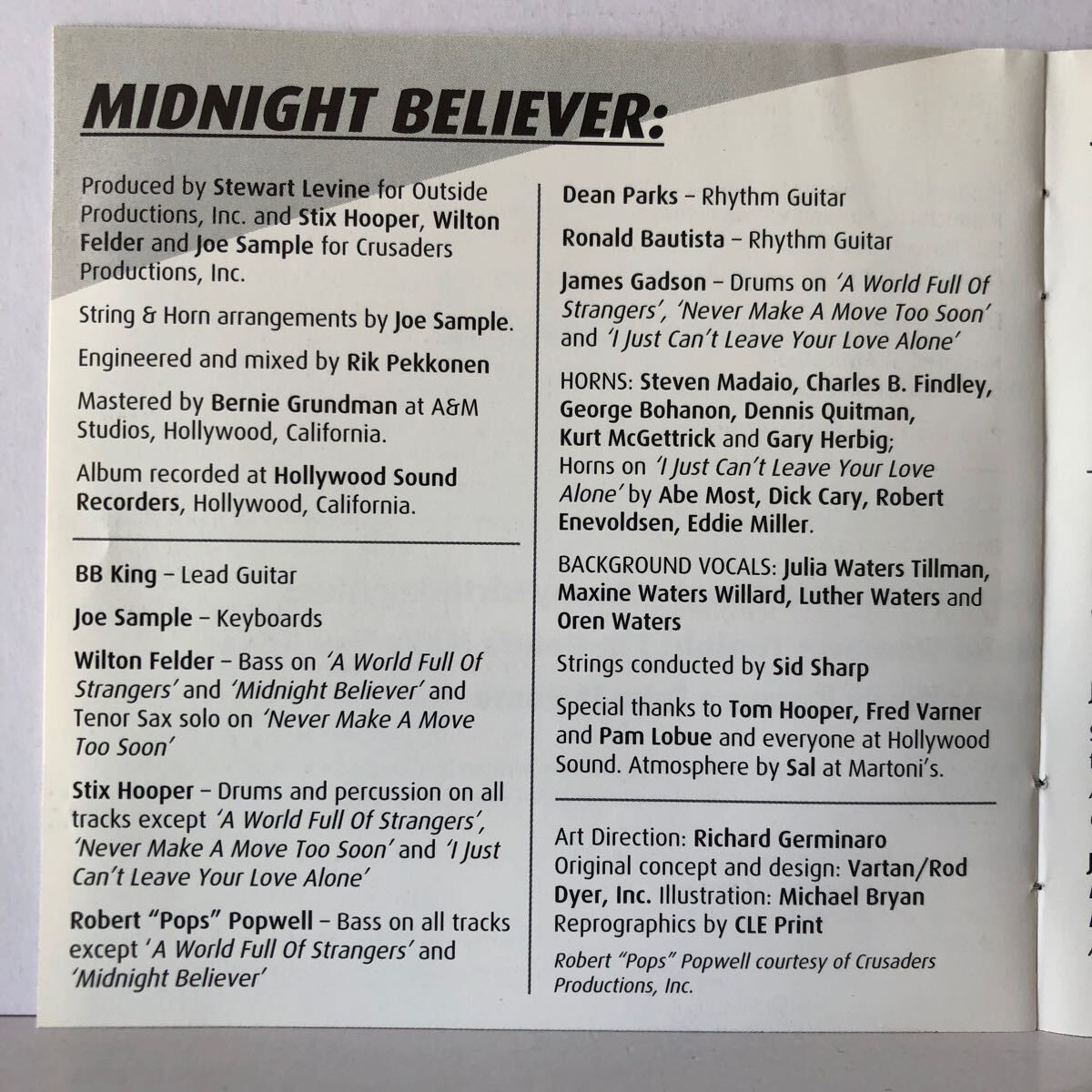 B.B. King 2 in1 Midnight Believer / Take It Home * этикетка поверхность . маленький царапина есть 03 год Британия BGO beat goes on records B.B. King 