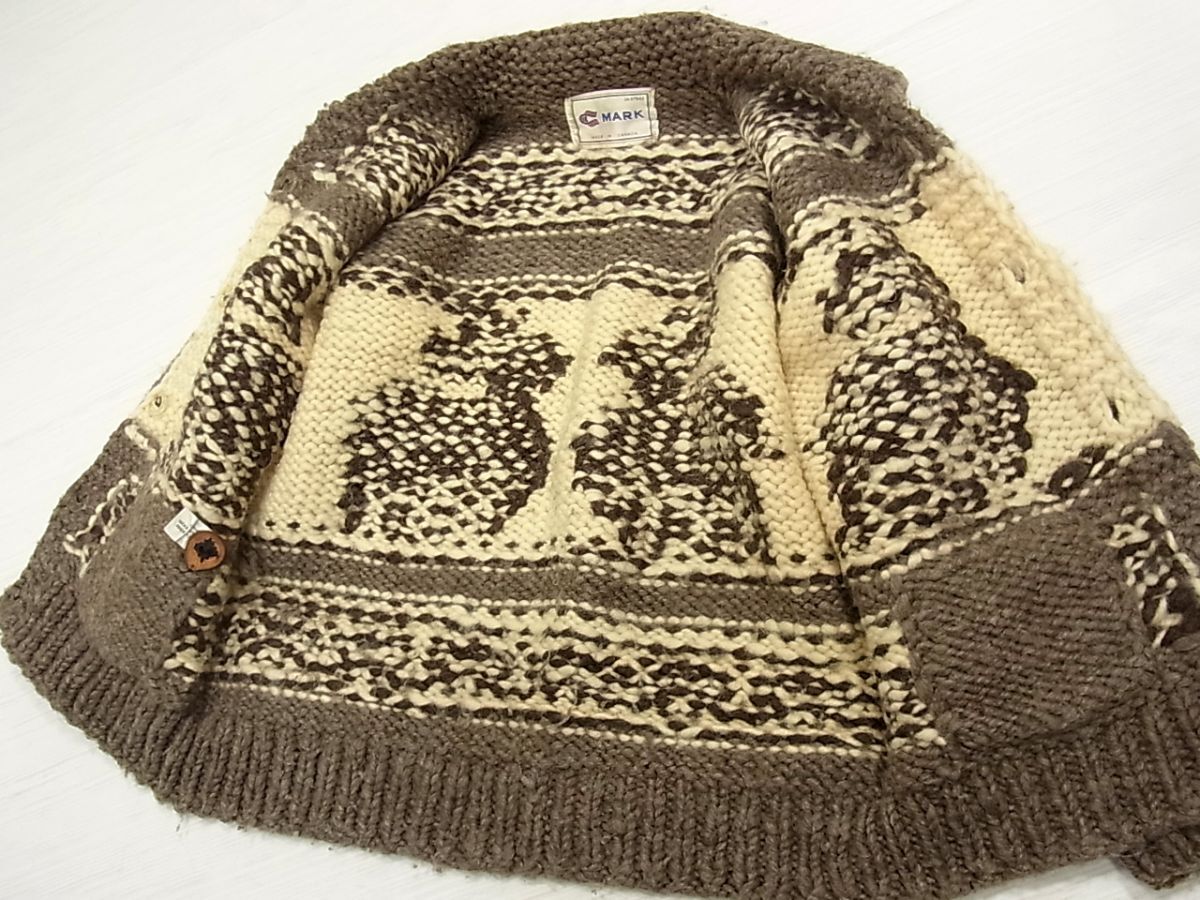 カナダ製◇Mark カウチン ニットセーター ジャケット メイプル カナダ製◇Mark カウチン ニットセーター ジャケット メイプル