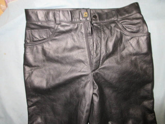 ◆革パンツ 革ズボン レザーパンツ 30インチ◆本牛革の画像3