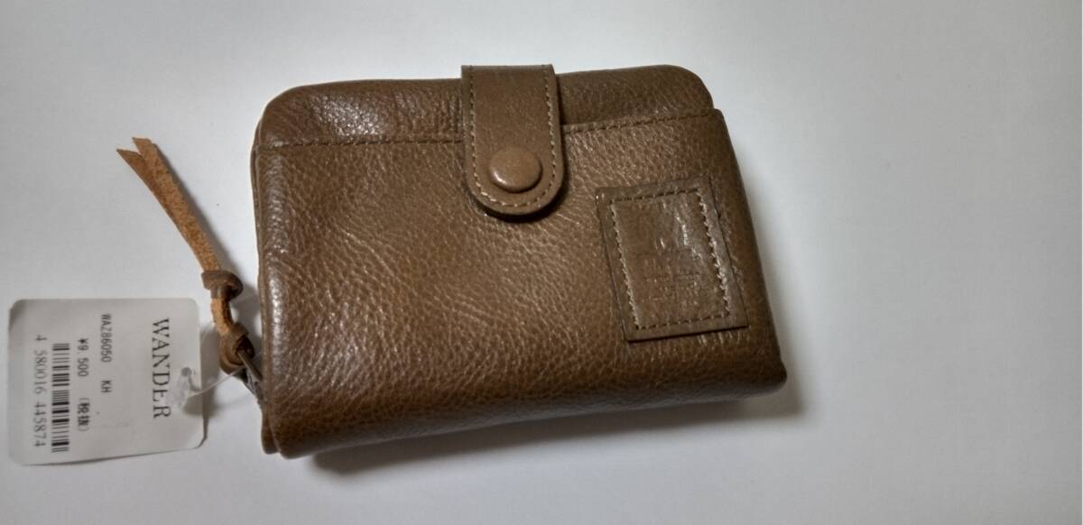 モズ moz 2つ折り財布 茶系色 展示未使用品