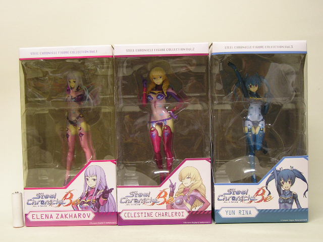 ■エイコー スティールクロニクル フィギュアコレクション セレスティーヌ・シャルロア/エレナ・ザハロフ/ユン・リナ 3種