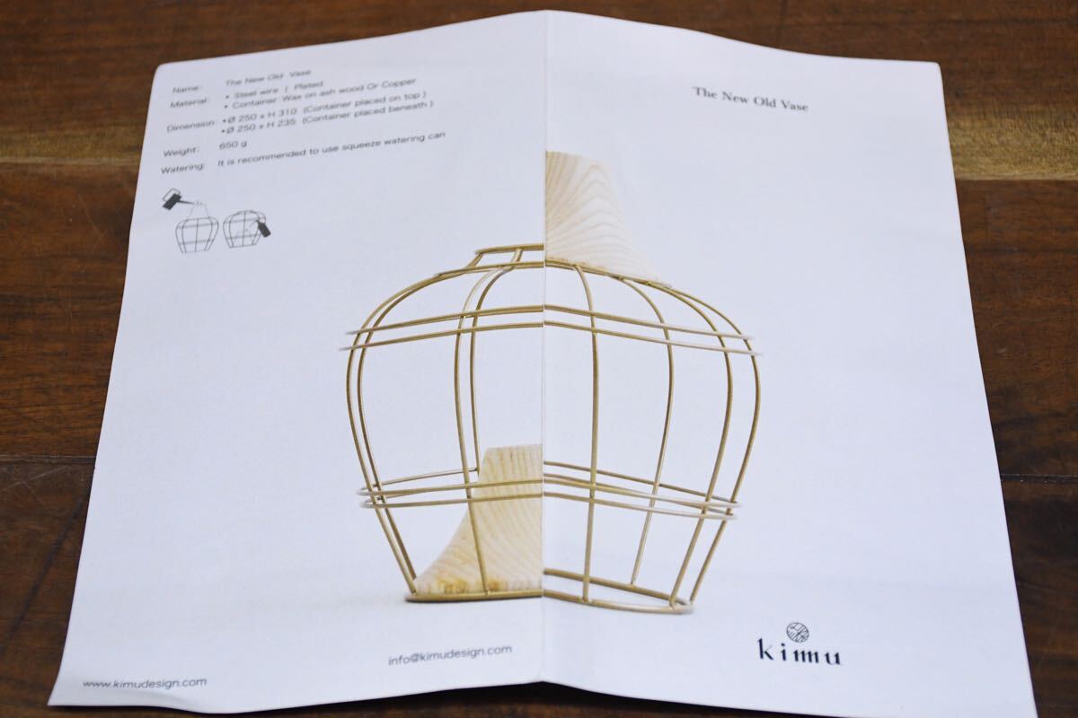 CFK89a не использовался kimu design studio The New Old Vase новый Old основа Gold цветок основа Kim дизайн Studio kasi-na обращение 